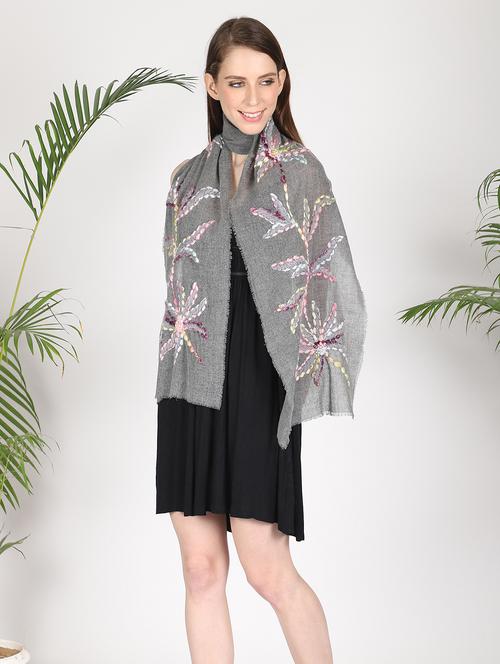 grey cotton dupatta - 17480002 - Very Small Image - 1