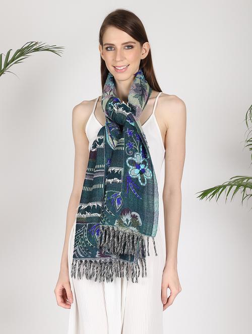 green cotton dupatta - 17480021 - Very Small Image - 1