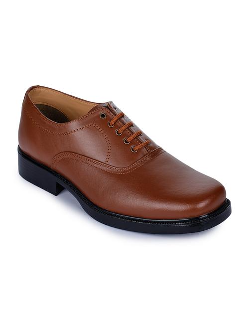 tan leather laceup derbies - 17480216 - Very Small Image - 1