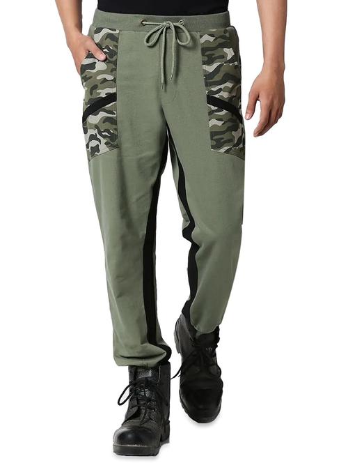 olive green camouflage print jogger - 17480250 - Very Small Image - 1