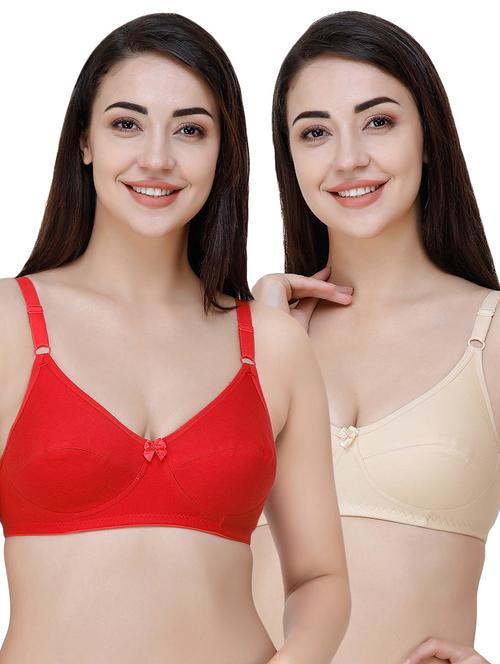 set of 2 bow patch regular bra - 17480841 - Very Small Image - 1