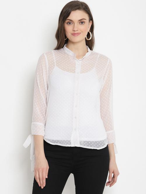 tie knot sleeved sheet top - 17482690 - Very Small Image - 1