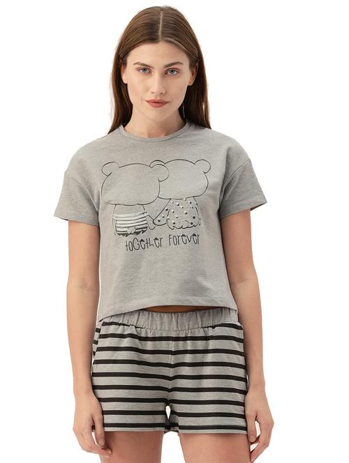 printed nightwear shorts set - 17482788 - Very Small Image - 1