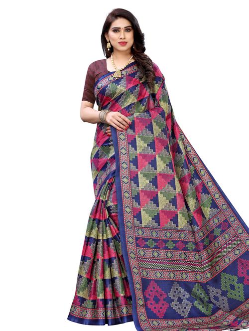 geometric printed saree - 17482820 - Very Small Image - 1