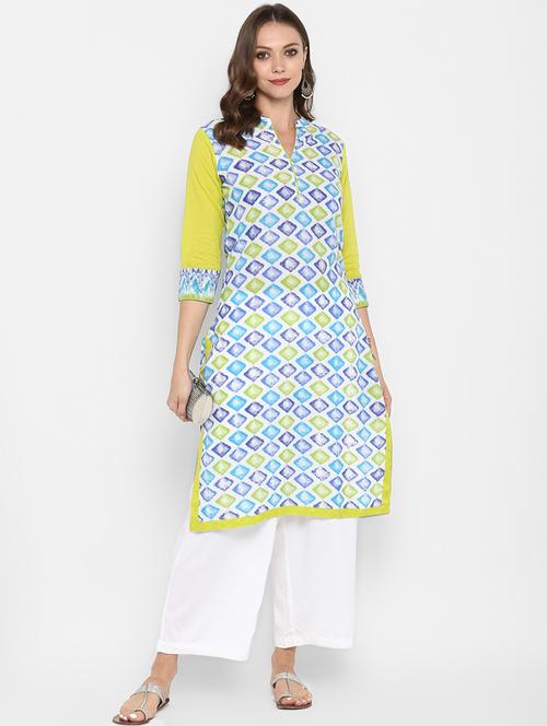 geometric print straight kurta - 17483011 - Very Small Image - 1