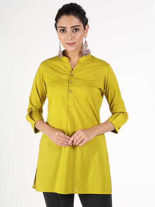 solid cotton straight kurta - 17483020 - Very Small Image - 1