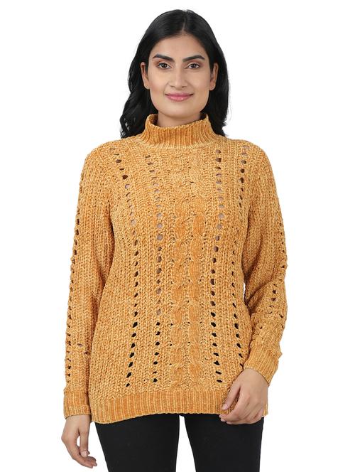 mock neck woolen pulloevr - 17483114 - Very Small Image - 1