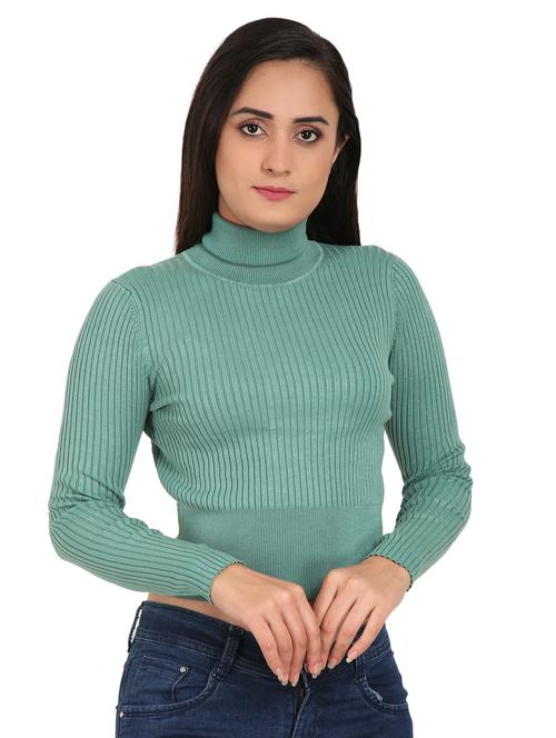 turtle neck ribbed pullover - 17483123 - Very Small Image - 1