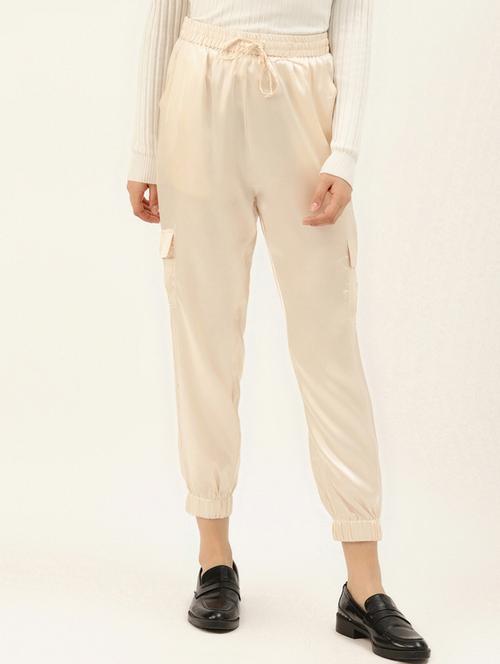 drawstring waist solid jogger - 17483167 - Very Small Image - 1