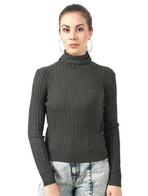 turtle neck ribbed pullover - 17483281 - Very Small Image - 1