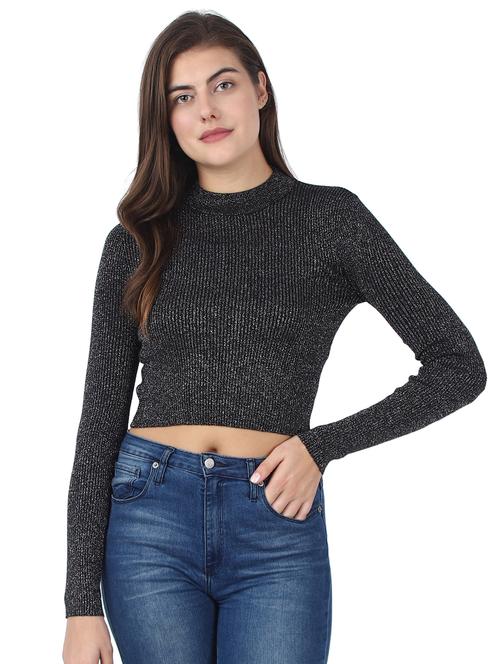 crew neck crop pullover - 17483292 - Very Small Image - 1