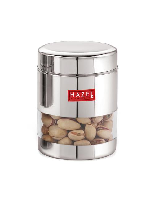 hazel stainless steel transparent glossy see through container, silver, 500 ml - 17483391 - Very Small Image - 1