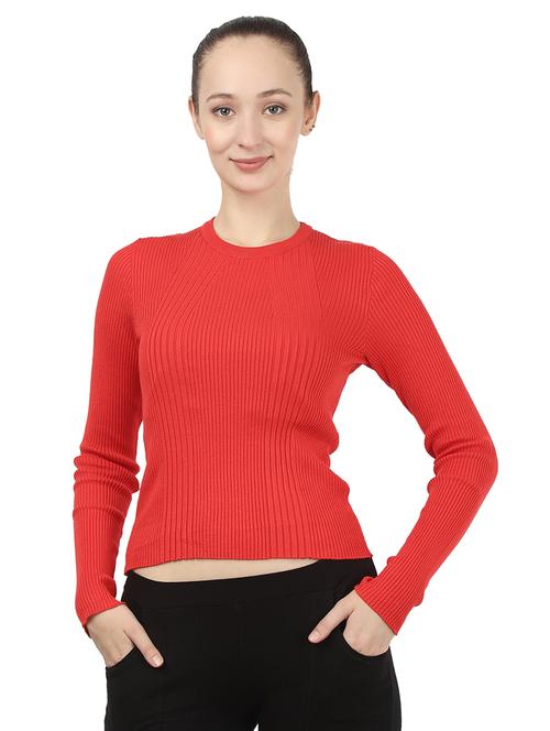 crew neck ribbed pullover - 17484045 - Very Small Image - 1