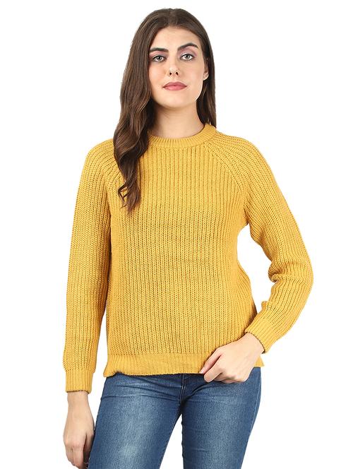 round neck solid pullover - 17484563 - Very Small Image - 1