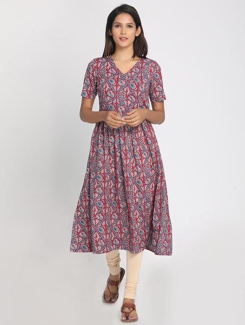 floral a-line kurta - 17484640 - Very Small Image - 1