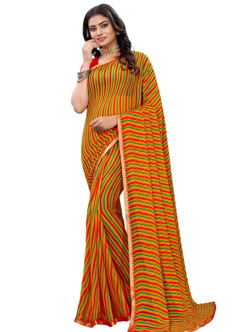 leheriya printed saree - 17484964 - Very Small Image - 1