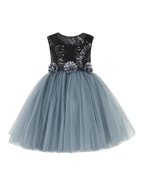 grey net frock - 17485049 - Very Small Image - 1