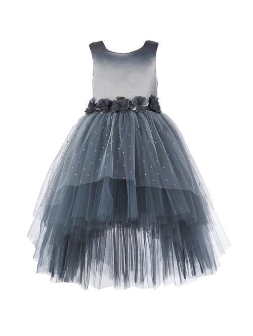 grey net frock - 17485061 - Very Small Image - 1