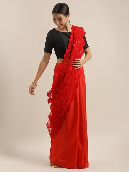 tonal embroidered saree with blouse - 17485421 - Very Small Image - 1