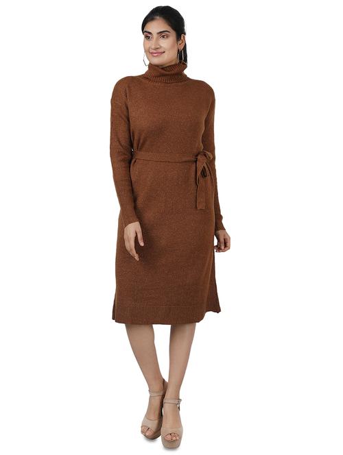 tie front solid a-line dress - 17488125 - Very Small Image - 1