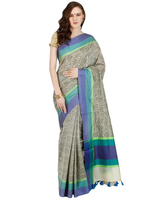 self design banarasi saree with blouse - 17488857 - Very Small Image - 1