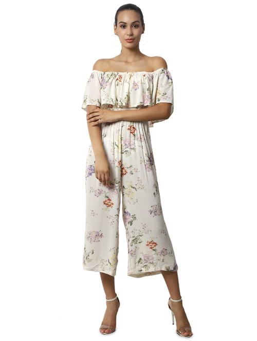 off shoulder floral jumpsuit - 17489607 - Very Small Image - 1