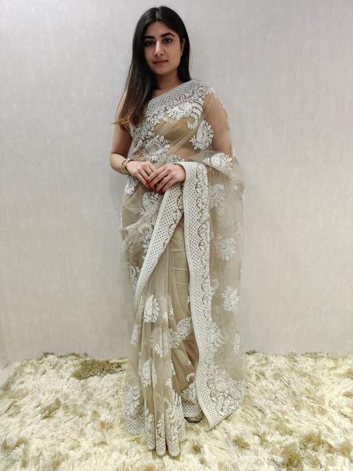 beautiful embroidered saree - 17490511 - Very Small Image - 1