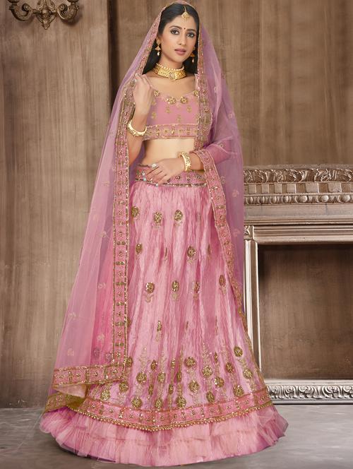 sequined a-line lehenga - 17490853 - Very Small Image - 1