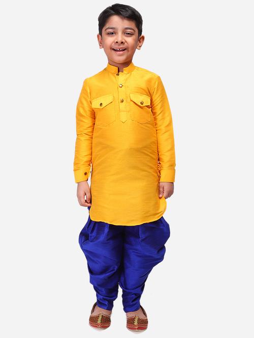 yellow silk kurta sets - 17492828 - Very Small Image - 1