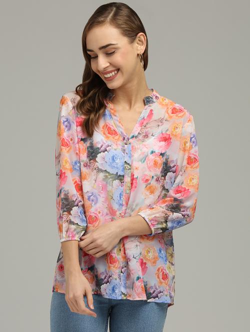 relaxed fit printed shirt - 17493245 - Very Small Image - 1