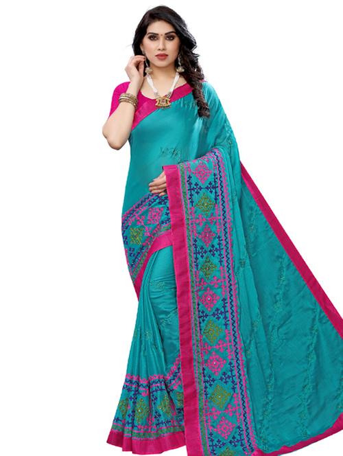 tonal embroidered saree - 17493266 - Very Small Image - 1