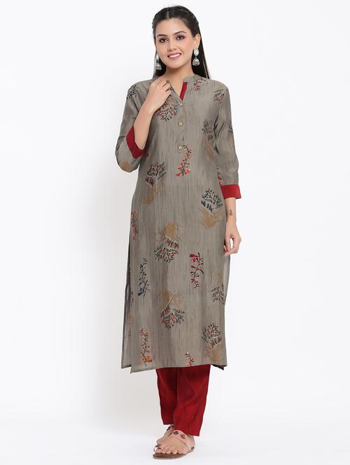 floral kurta pant set - 17494049 - Very Small Image - 1
