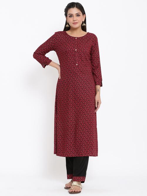 printed kurta pant set - 17494078 - Very Small Image - 1