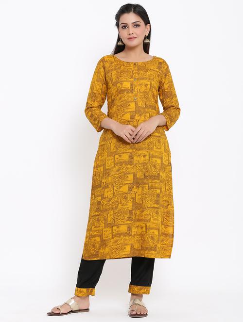 printed kurta pant set - 17494079 - Very Small Image - 1