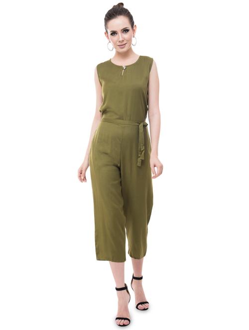 tie front full leg jumpsuit - 17494199 - Very Small Image - 1