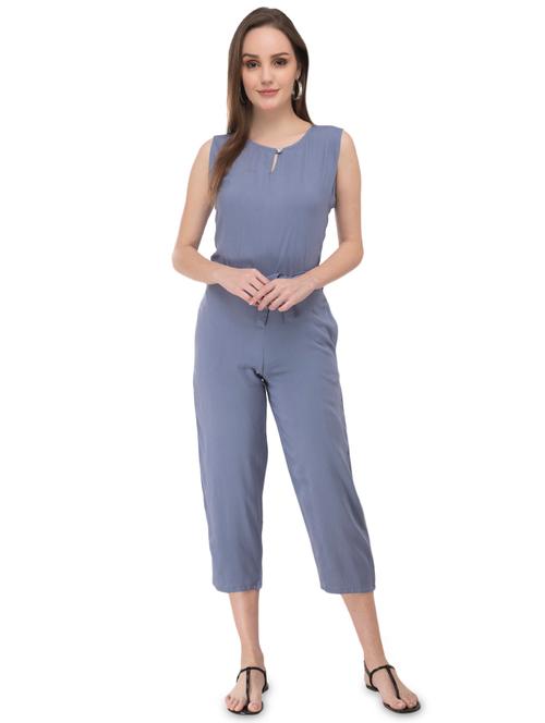 tie front full leg jumpsuit - 17494202 - Very Small Image - 1