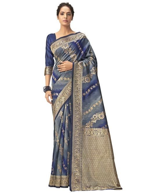 jacquard work paithani saree with blouse - 17494922 - Very Small Image - 1