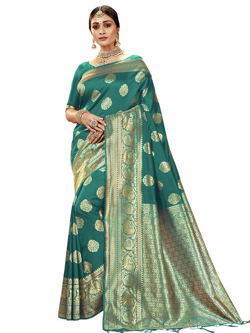 jacquard work paithani saree - 17494946 - Very Small Image - 1