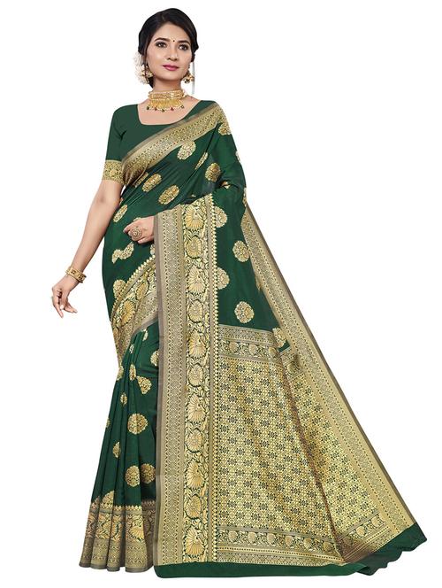 jacquard work paithani saree with blouse - 17494947 - Very Small Image - 1