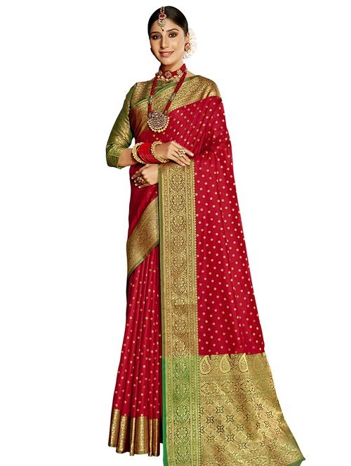 jacquard work paithani saree with blouse - 17494953 - Very Small Image - 1