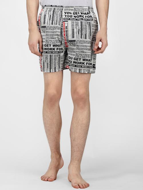 white printed boxer - 17495401 - Very Small Image - 1