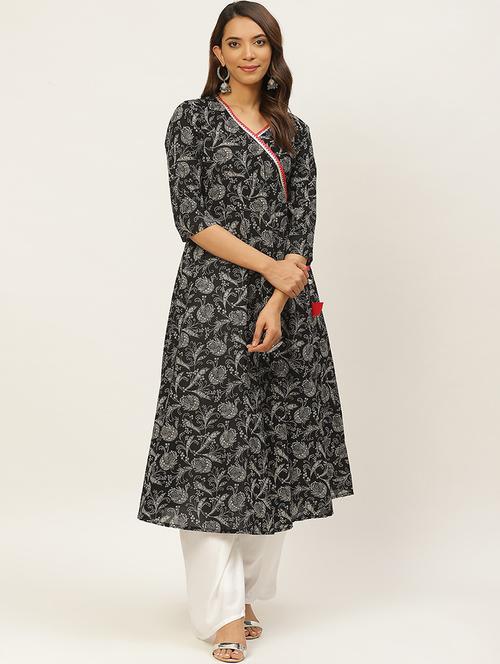 printed angrakha kurta - 17495418 - Very Small Image - 1