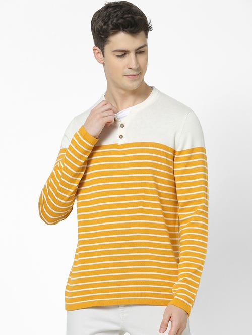 yellow striped pullover - 17496059 - Very Small Image - 1