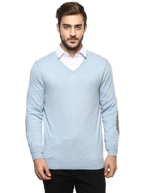 light blue solid pullover - 17496100 - Very Small Image - 1