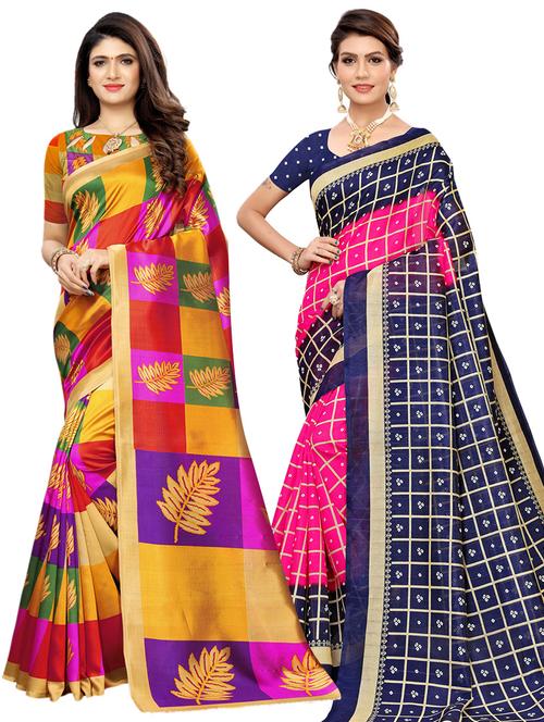 set of 2pcs combos saree - 17496791 - Very Small Image - 1