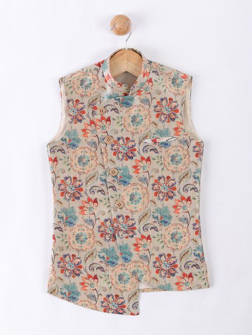 mandarin neck floral jacket - 17498919 - Very Small Image - 1