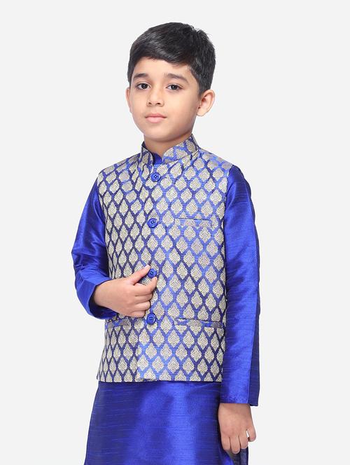 mandarin neck printed jacket - 17498934 - Very Small Image - 1
