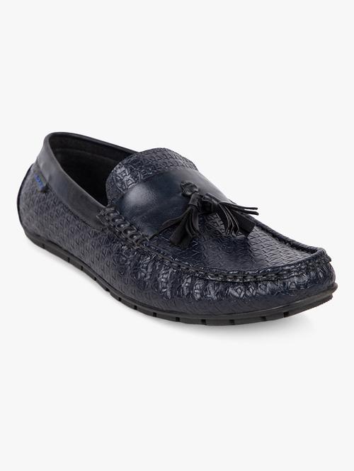 navy synthetic slip on loafers - 17499135 - Very Small Image - 1