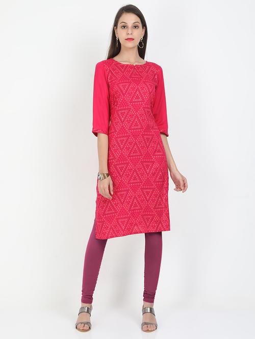 printed straight kurta - 17499311 - Very Small Image - 1