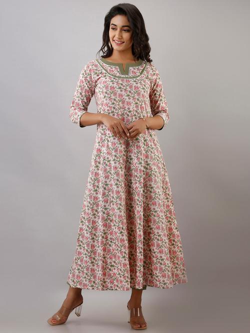 floral anarkali kurta - 17499435 - Very Small Image - 1